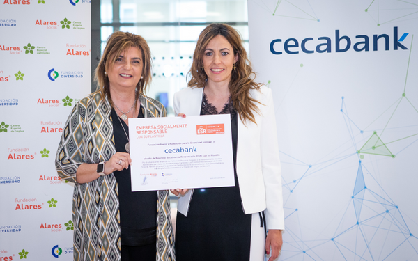 Cecabank recibe el sello “Empresa Socialmente Responsable” de mano de la Fundación Alares
